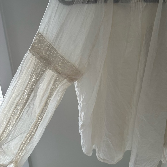 Spell Cream Buttoned Relaxed Blouse - Picture 12 of 13